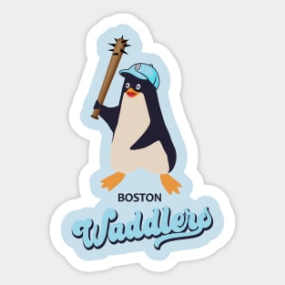 retro boston waddlers Sticker